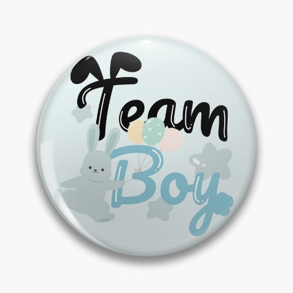 Item preview, Team Boy Gender Reveal Baby Shower party - kawaii cute bunny designed and sold by TNwandesignart.