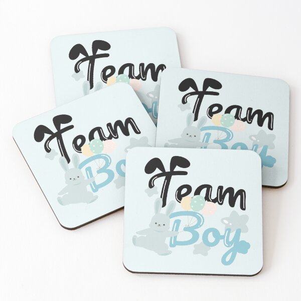 Item preview, Team Boy Gender Reveal Baby Shower party - kawaii cute bunny designed and sold by TNwandesignart.