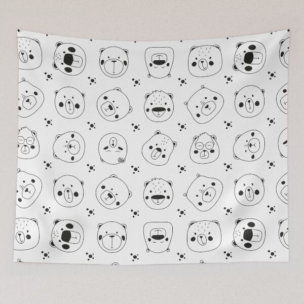 Item preview, cute bears face  designed and sold by WonderworkLI.