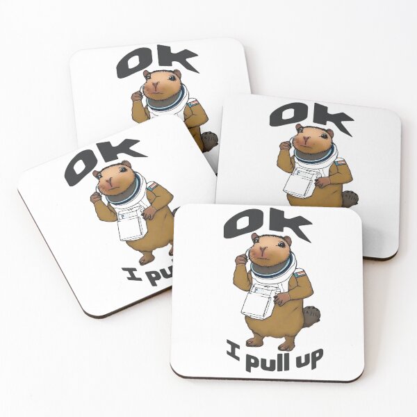 Item preview, Cute capybara ok I pull up as an astronaut designed and sold by CuteCapybara.