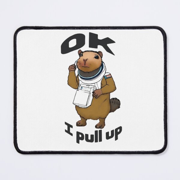 Item preview, Cute capybara ok I pull up as an astronaut designed and sold by CuteCapybara.