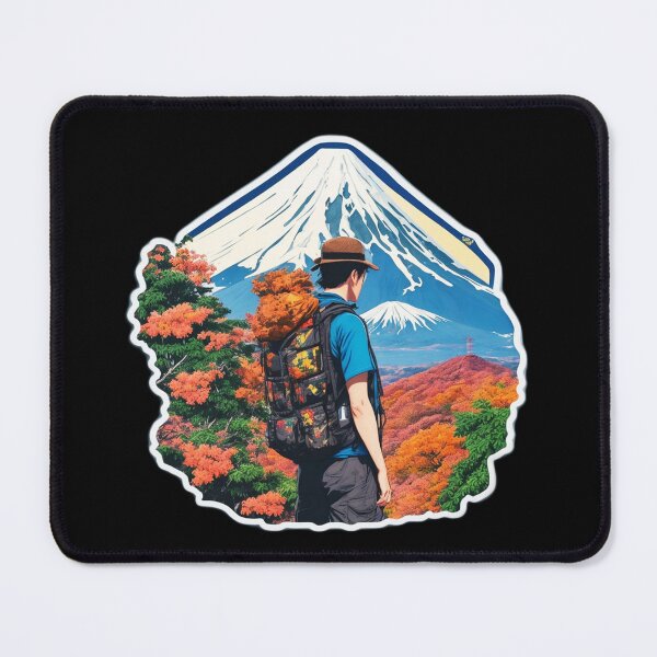 Item preview, Traveler Hiking on Beautiful Mount Fuji Japan designed and sold by Ridiculam Toga.