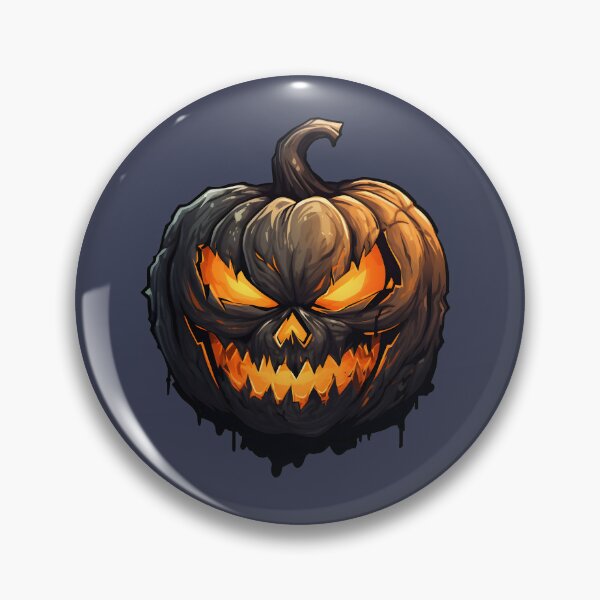 Item preview, gothic scary pumpkin face  designed and sold by Wickystickers.
