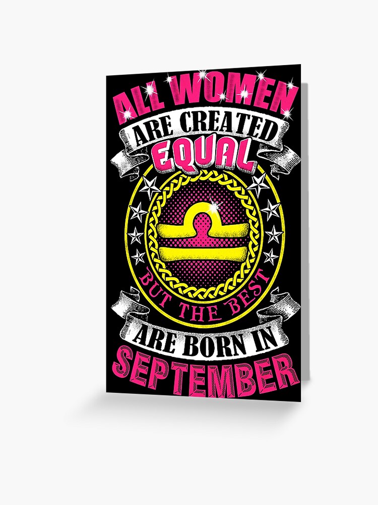 Best Women Born In September Birthday Libra Zodiac Sign Greeting Card