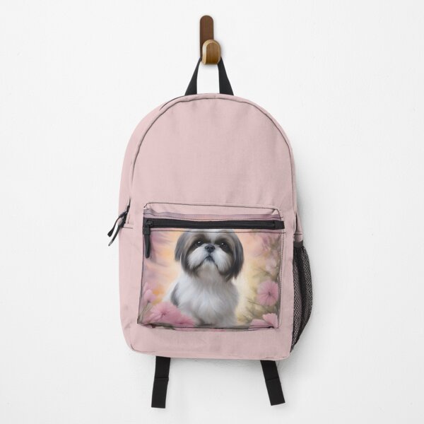 Item preview, Cute Shih Tzu dog painting in flowers designed and sold by PetArt ⭐⭐⭐⭐⭐.