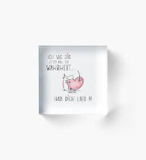 HDL - Love you. Acrylic Block