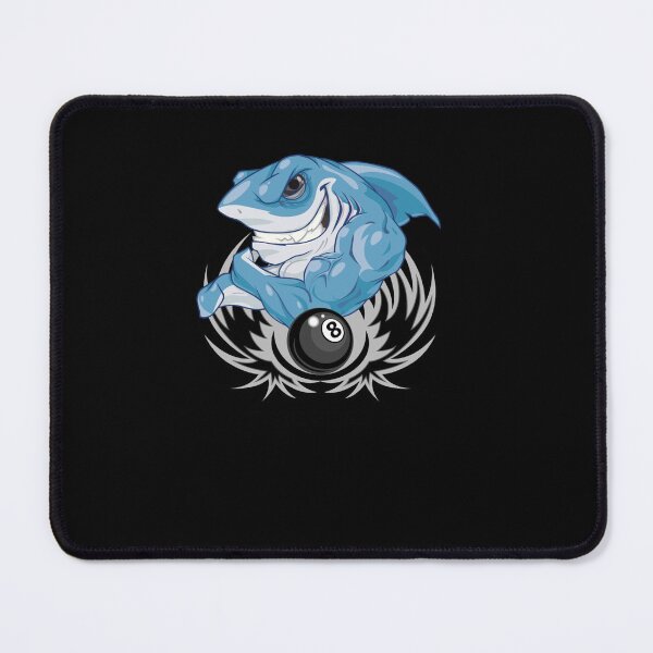 Item preview, Pool Shark Billiards Blue Great White Cartoon 8 Ball Graphic  designed and sold by ELSARESTEGAARD.