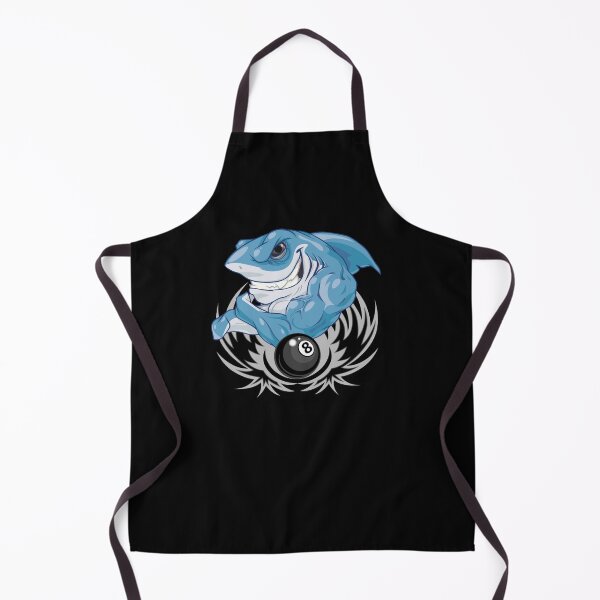 Item preview, Pool Shark Billiards Blue Great White Cartoon 8 Ball Graphic  designed and sold by ELSARESTEGAARD.
