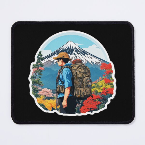 Item preview, Morning Backpacker Hiking on Beautiful Mount Fuji Japan designed and sold by Ridiculam Toga.