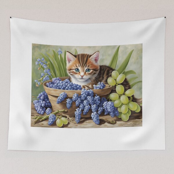 Item preview, Grape hyacinth Cat  designed and sold by Everythingstakn.