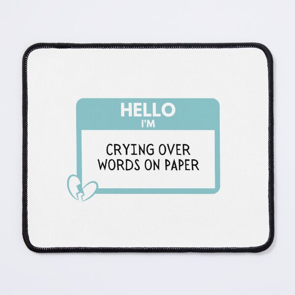 Item preview, hello I'm crying over words on paper booktok sticker designed and sold by Jules :).