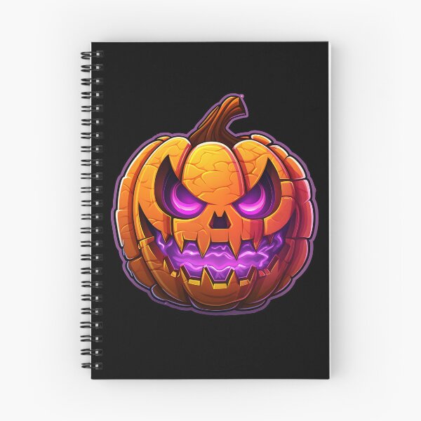 Item preview, neon pumpkin face designed and sold by Wickystickers.