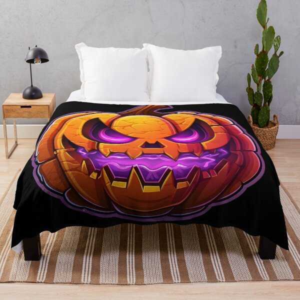 Item preview, neon pumpkin face designed and sold by Wickystickers.