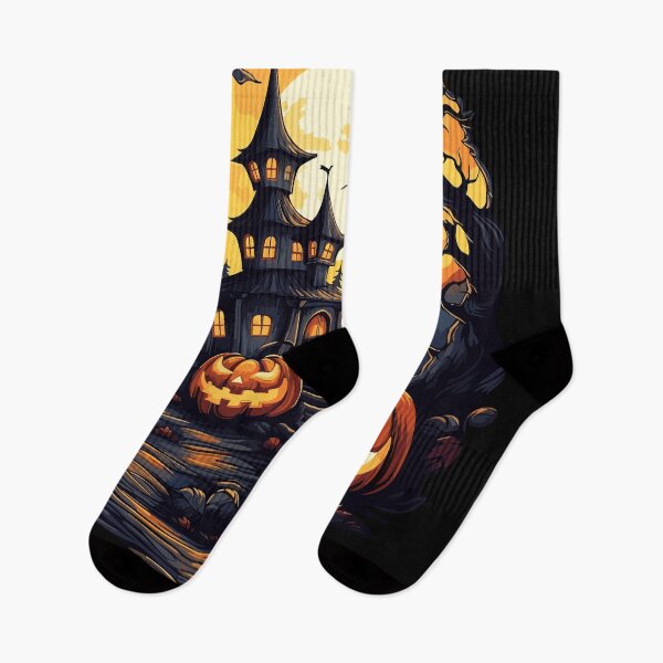 Item preview, Scary Pumpkin Scene Halloween Classic designed and sold by LuizLentini.