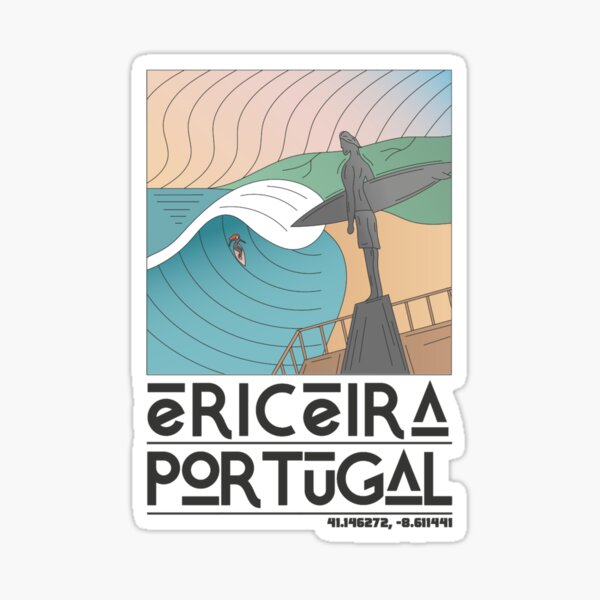 Aperçu de l'œuvre Ericeira Portugal Rétro Voyage Classique créée et vendue par UniqueJacobs.