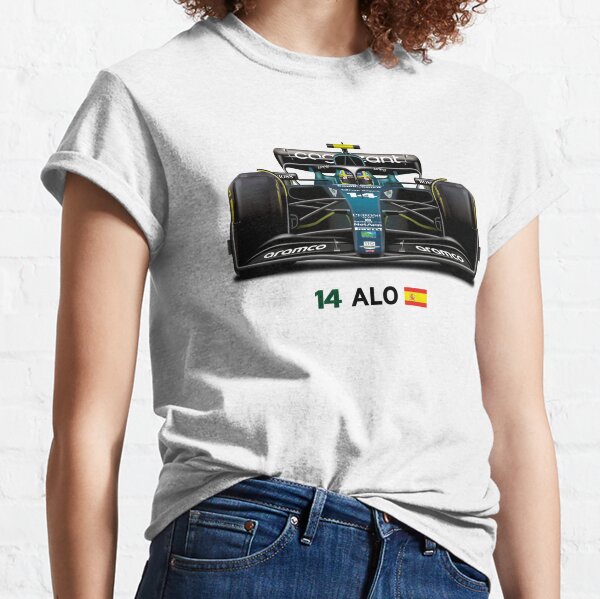 T-SHIRT FORMULA ONE F1 2023 NUMBER 14 FERNANDO ALONSO ASTON MARTIN ALO 14  black