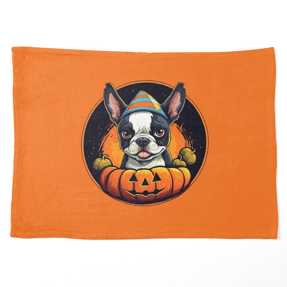 Halloween Funny Cute Boston Terrier Dog Inside Pumpkin Sticker for Sale by  HealthyHappyYou