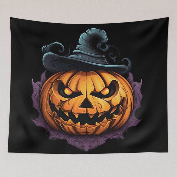 Item preview, witch pumpkin face designed and sold by Wickystickers.