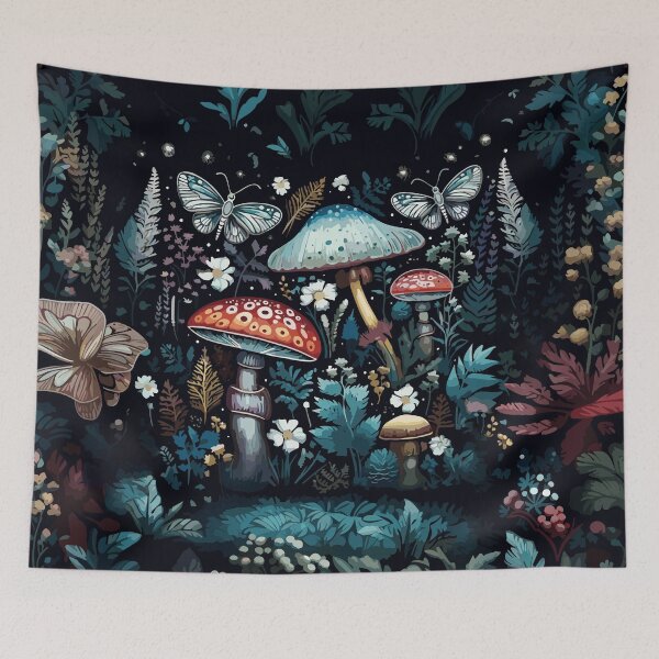 Item preview, Magic Mushroom and Luna Moth Art designed and sold by meggydesigns.