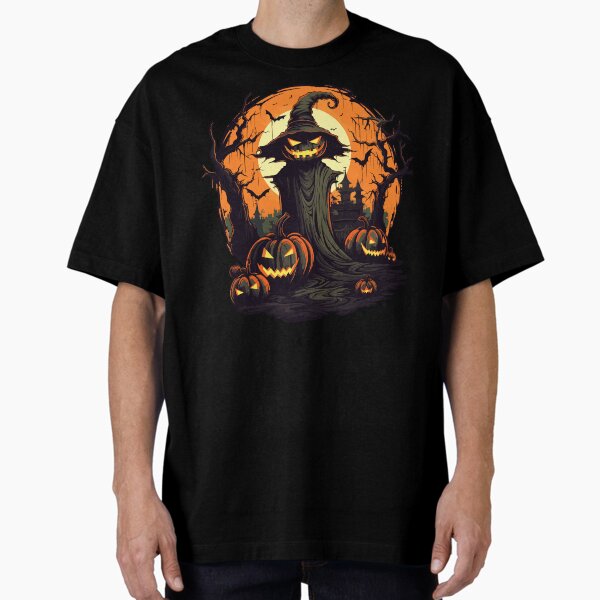 Item preview, Scary Pumpkin Scene Halloween Classic designed and sold by LuizLentini.