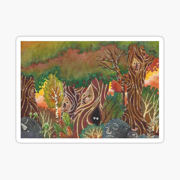 forêt sylvestre Sticker