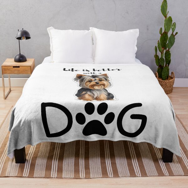 Artikelvorschau, Lebensfreude mit einem Yorkie: Life is Better with a Dog entworfen und verkauft von byaz3.
