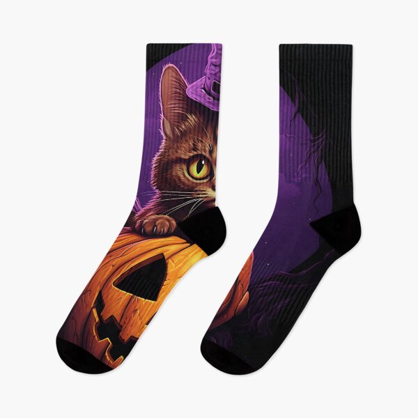 Item preview, an image of a cat holding a pumpkin hat designed and sold by ArtisimoStudio.