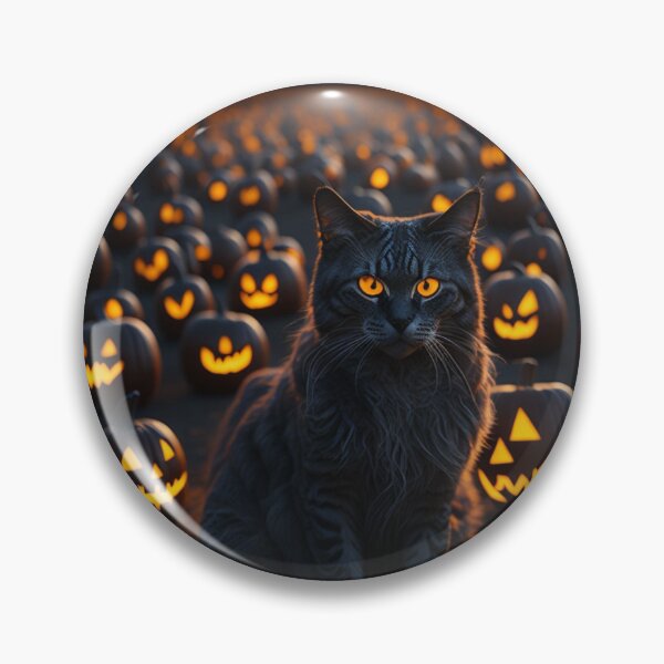 Artikelvorschau, Schwarze Katze auf dem Gebiet des leuchtenden Halloween-Kürbises entworfen und verkauft von likbatonboot.