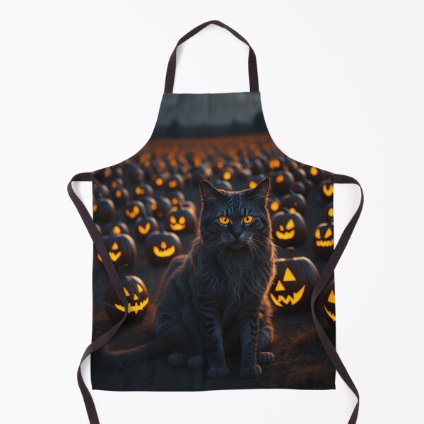 Artikelvorschau, Schwarze Katze auf dem Gebiet des leuchtenden Halloween-Kürbises entworfen und verkauft von likbatonboot.