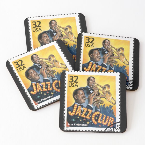 Aperçu de l'œuvre Timbre du Club de Jazz Louis Armstrong créée et vendue par Sylvanny.