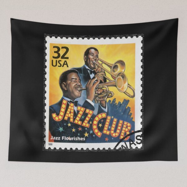 Item preview, Louis Armstrong Jazz Club Stamp designed and sold by Sylvanny.
