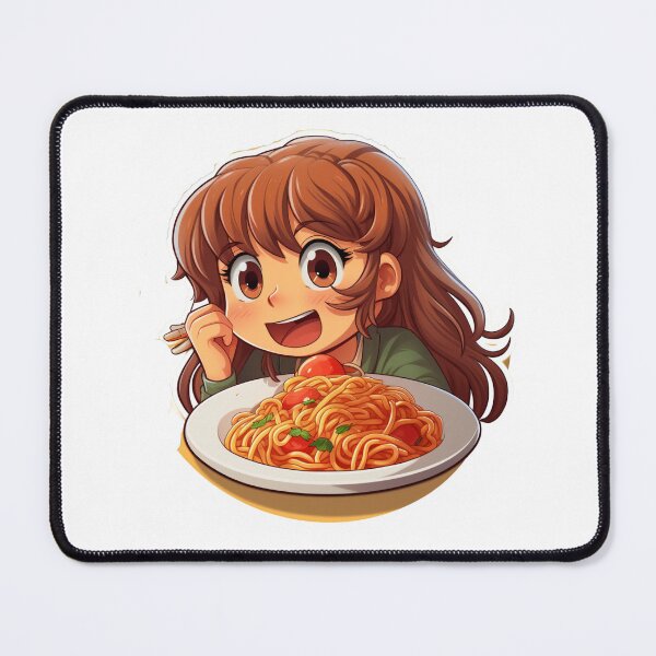 Item preview, Girl eating spaghetti with brown hair designed and sold by Socool101.