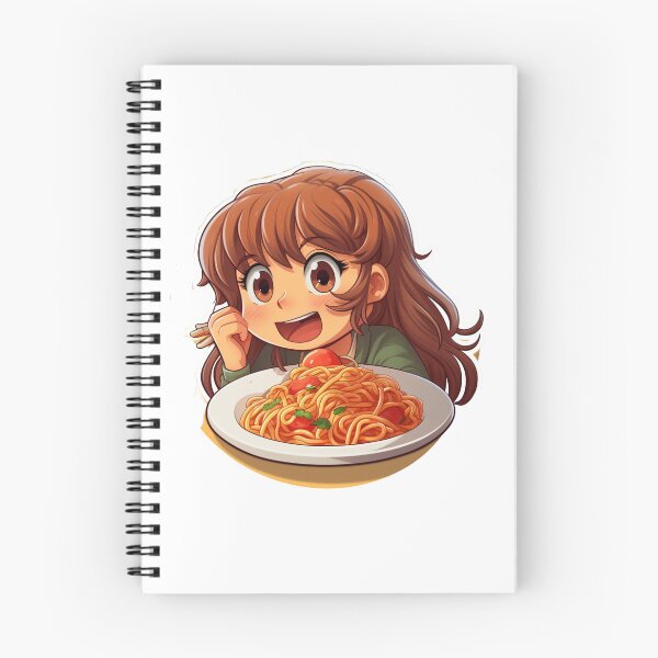 Item preview, Girl eating spaghetti with brown hair  designed and sold by Socool101.