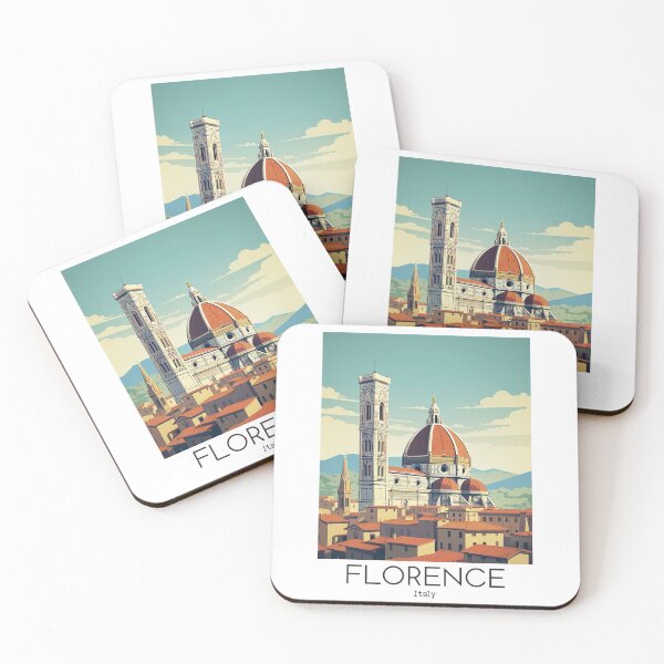 Aperçu de l'œuvre Une illustration de voyage vintage de Florence - Italie créée et vendue par GoodOldVintage.