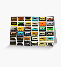 1980's Cassette Tapes Montage Greeting Card