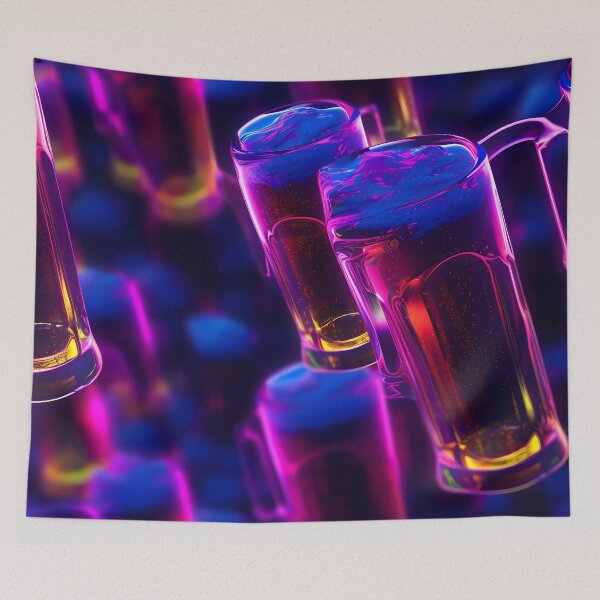 Item preview, "Neon 3D Bright Beer Design" designed and sold by Art-Vortex-fr.