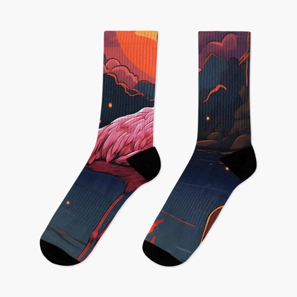 Item preview, pink flamingo in the fire designed and sold by ArtisimoStudio.