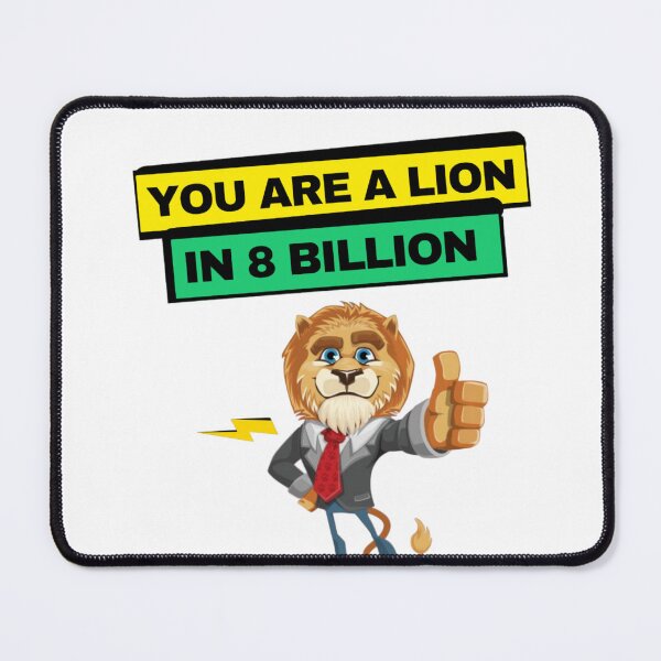 Item preview, you are a lion in 8 billion | yellow and green puns designed and sold by Growthmind7.