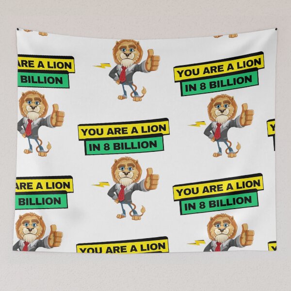 Item preview, you are a lion in 8 billion | yellow and green puns designed and sold by Growthmind7.