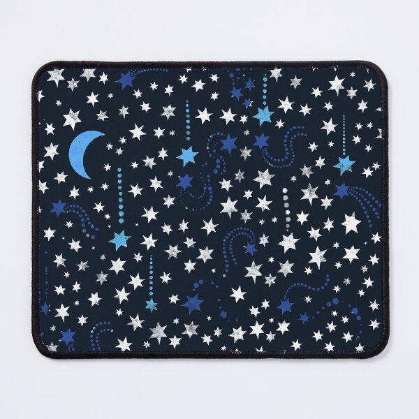 Item preview, Star Filled Sky - Blue and Silver Celestial Scene designed and sold by KizzyW.