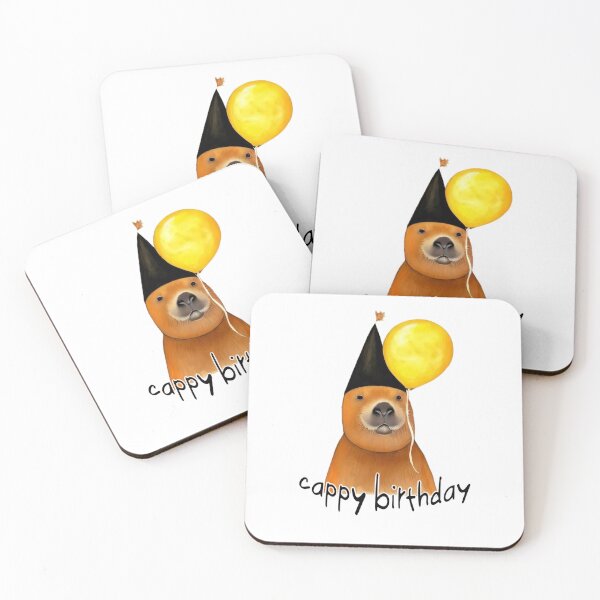 Item preview, Cappy birthday cute capybara happy birthday designed and sold by CuteCapybara.