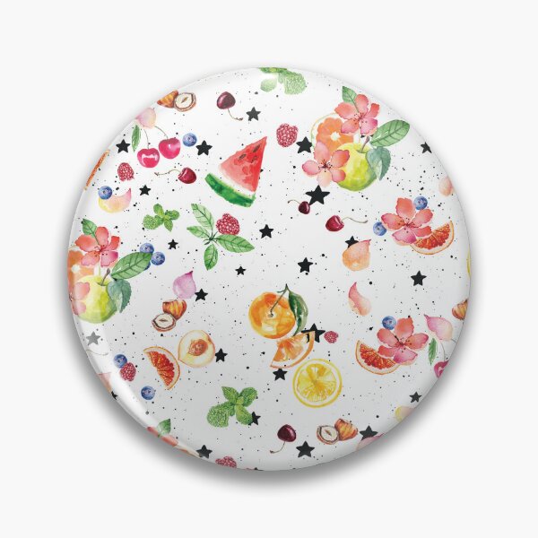 Item preview, colorful, watercolors, star, vintage flower garden, blue art, fruit, designed and sold by mintdiamond21.