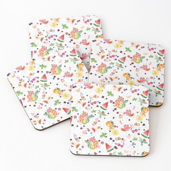 Item preview, colorful, watercolors, star, vintage flower garden, blue art, fruit, designed and sold by mintdiamond21.