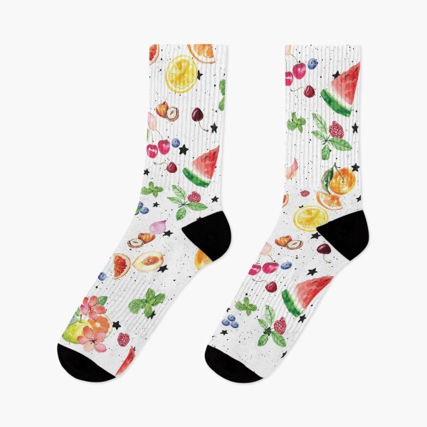 Item preview, colorful, watercolors, star, vintage flower garden, blue art, fruit, designed and sold by mintdiamond21.