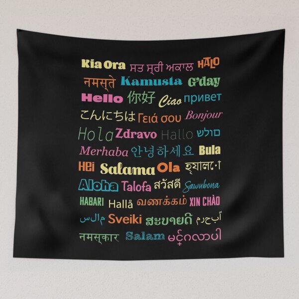 Item preview, Say hello around the world designed and sold by QuirkyFreq.