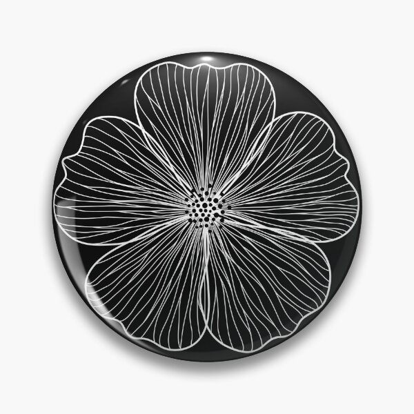 Item preview, One delicate white flower on black designed and sold by Tasha-design.