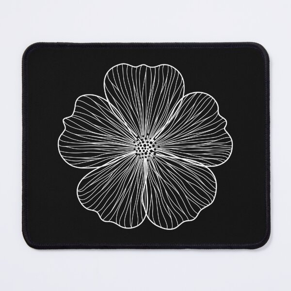 Item preview, One delicate white flower on black designed and sold by Tasha-design.