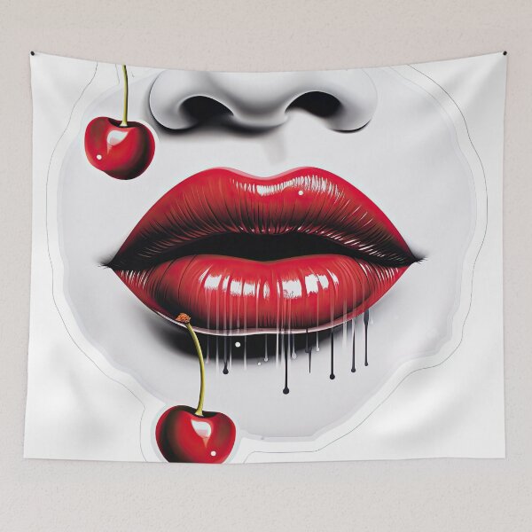 Item preview, Female lips with cherry designed and sold by abmkf.