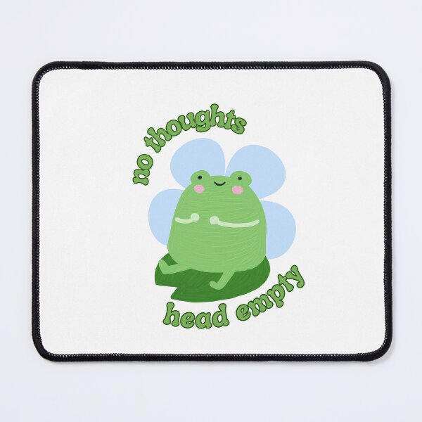 Item preview, no thoughts head empty cute frog designed and sold by stickersxbecca.