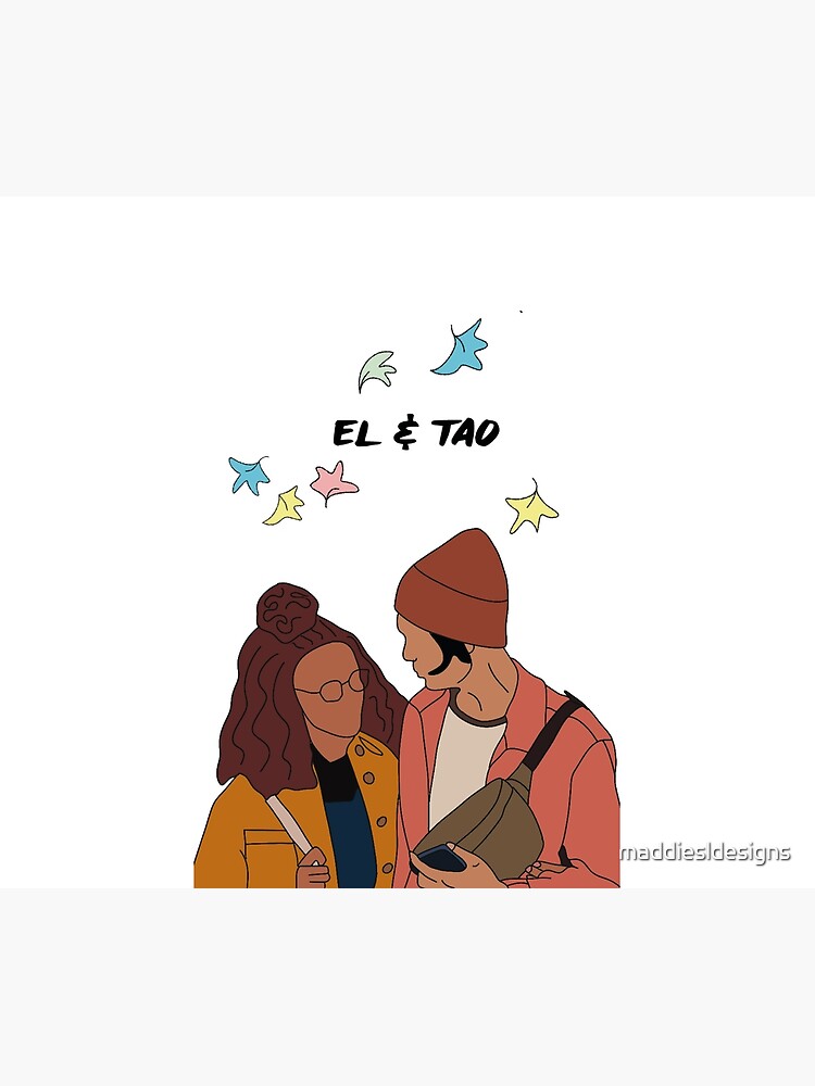 Thumbnail 6 of 6, Comforter, EL and Tao heartstopper art designed and sold by maddiesldesigns.